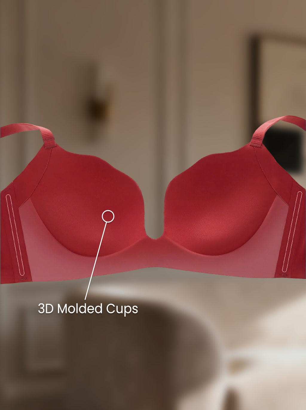 Checkered Pattern Deep V Bra