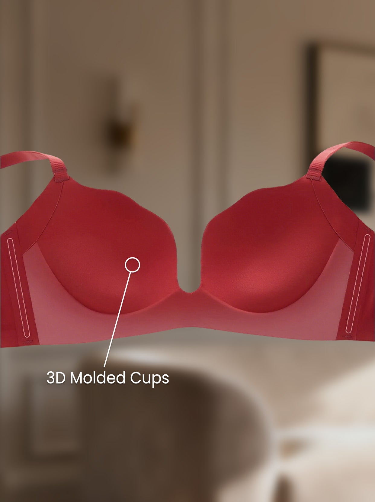 Checkered Pattern Deep V Bra