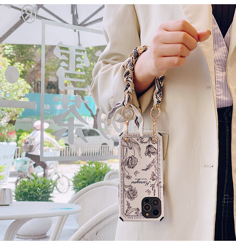 Boho Scarf Chain Phone Case for iPhone12&13