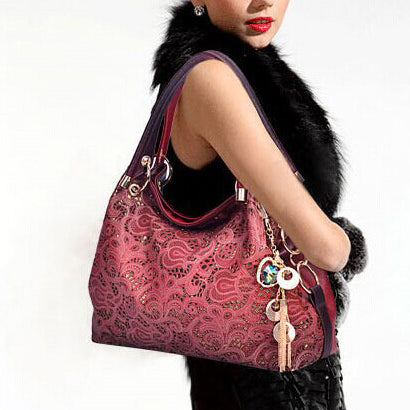 Fashion Hollow Carved Shoulder Bag Handbag