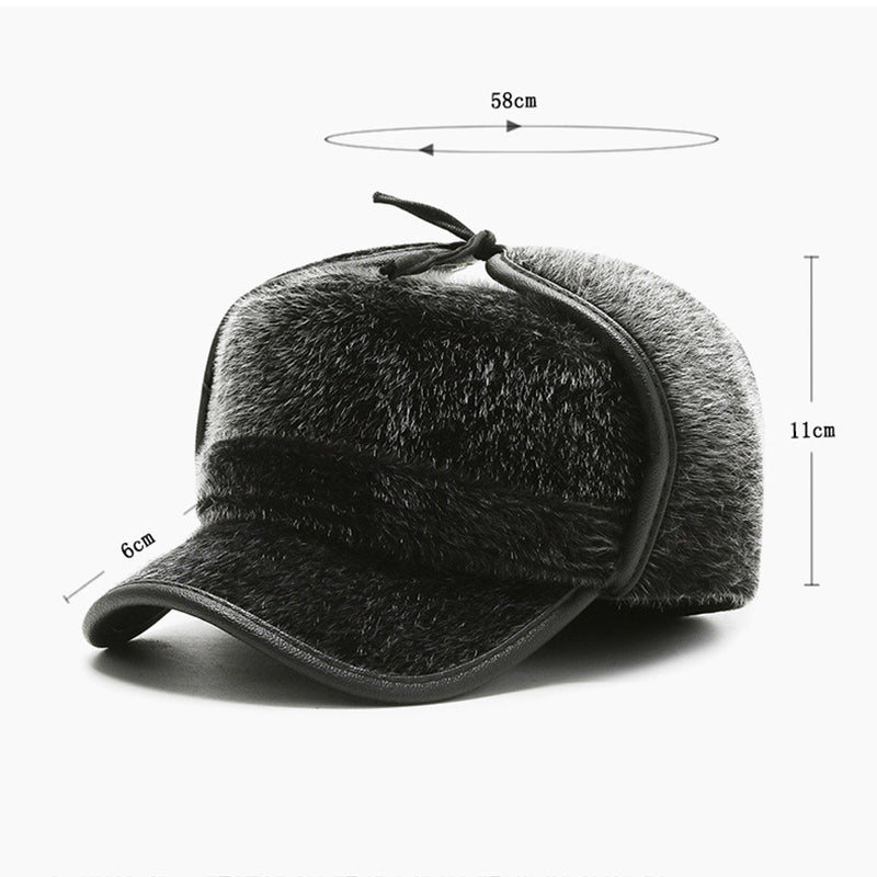 Winter Men's Warm Ear Protection Plush Lei Feng Hat