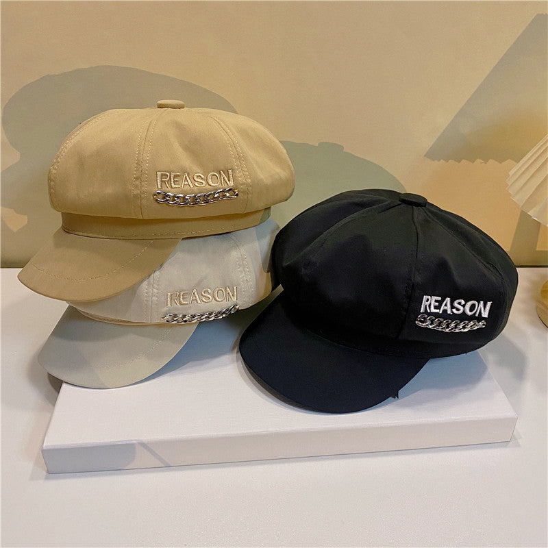 Trend Chain Retro Painter Flat Hat