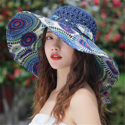 Bohemian Foldable Beach Sunscreen Straw Hat