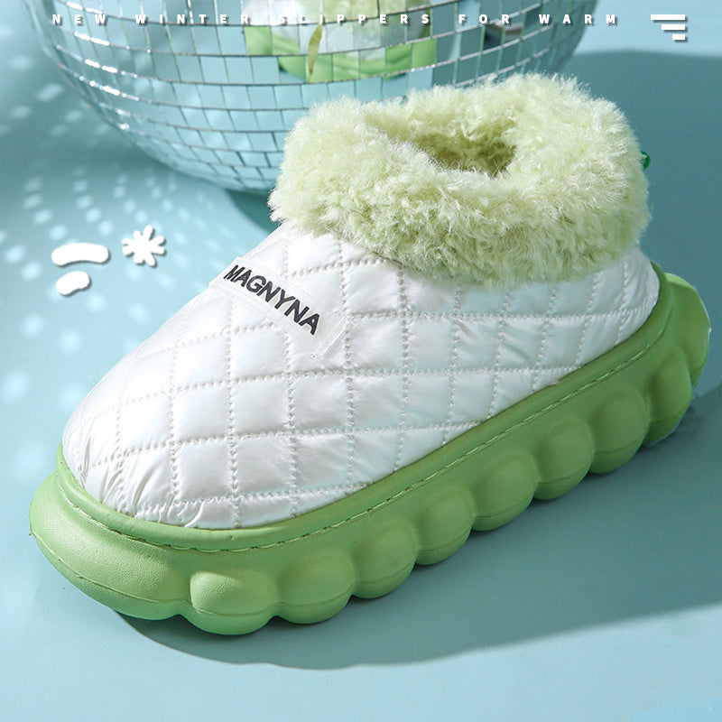Trendy Street Warmth Thick-Soled Non-Slip Waterproof Plush Shoes