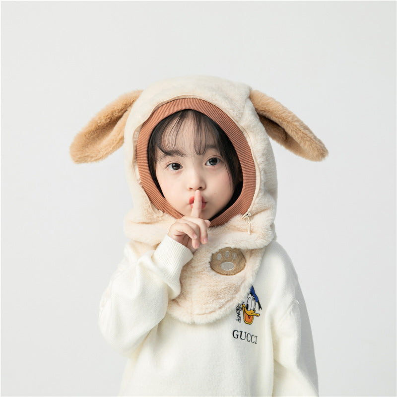 Children's Windproof Warm Hat And Face Mask One-Piece