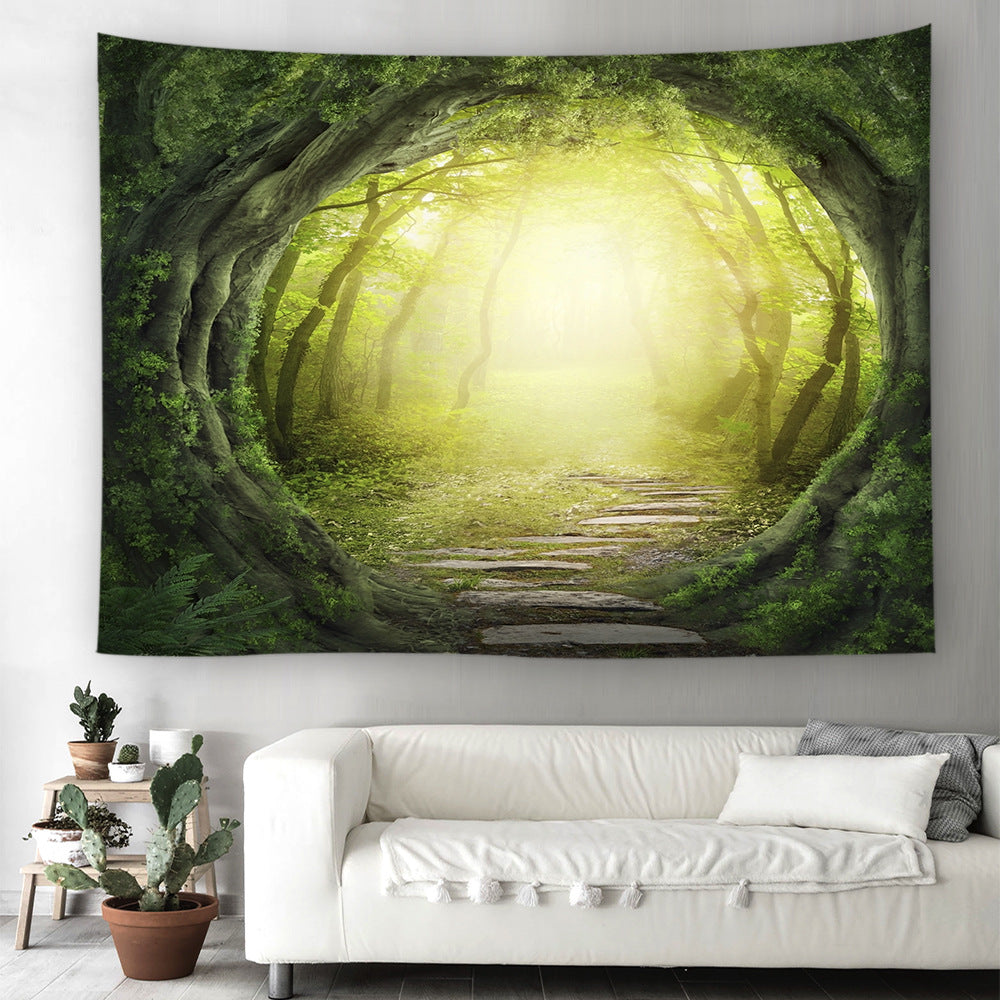Forest Print Tapestry Beach Towel Blanket for Home and Outdoor