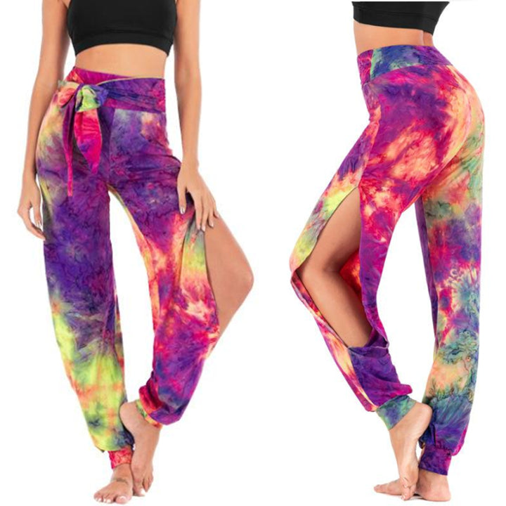 Casual High-Waist Tie-Dye Yoga Pants