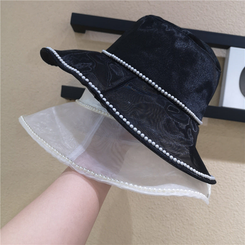 Spring And Summer Fashion Vintage Pearl Bucket Hat