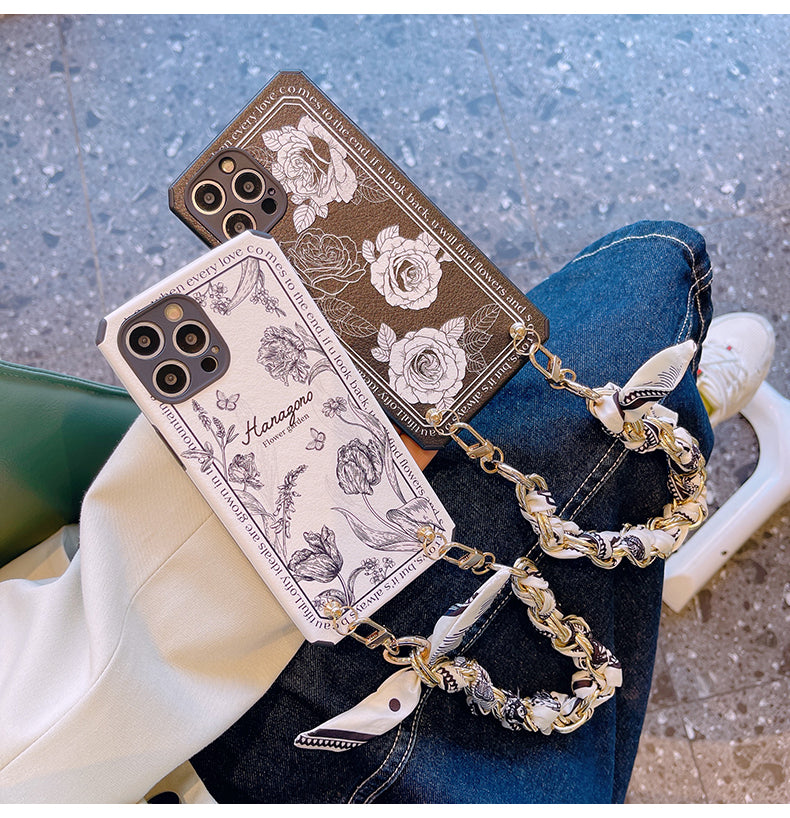 Boho Scarf Chain Phone Case for iPhone12&13