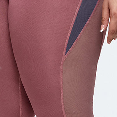 Mesh Stitching Large Size Quick-Drying Yoga Pants