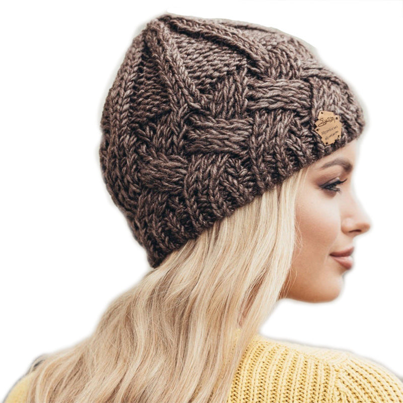 Fashion  Coarse Needle Wool Knitted Warm Hat