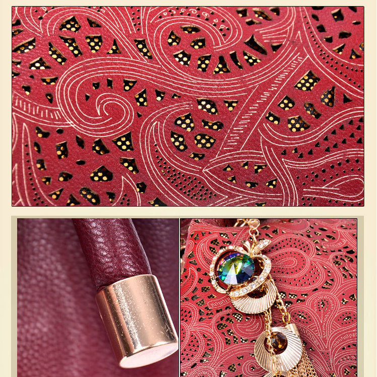 Fashion Hollow Carved Shoulder Bag Handbag