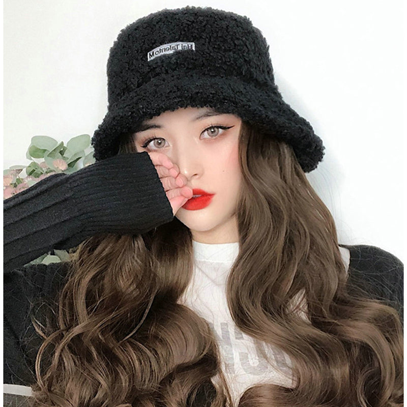 Fashion Plush Basin Hat With Wig 2 in 1