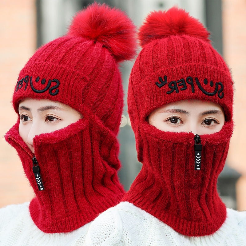 Ear Peotection Knitted Hat For Riding