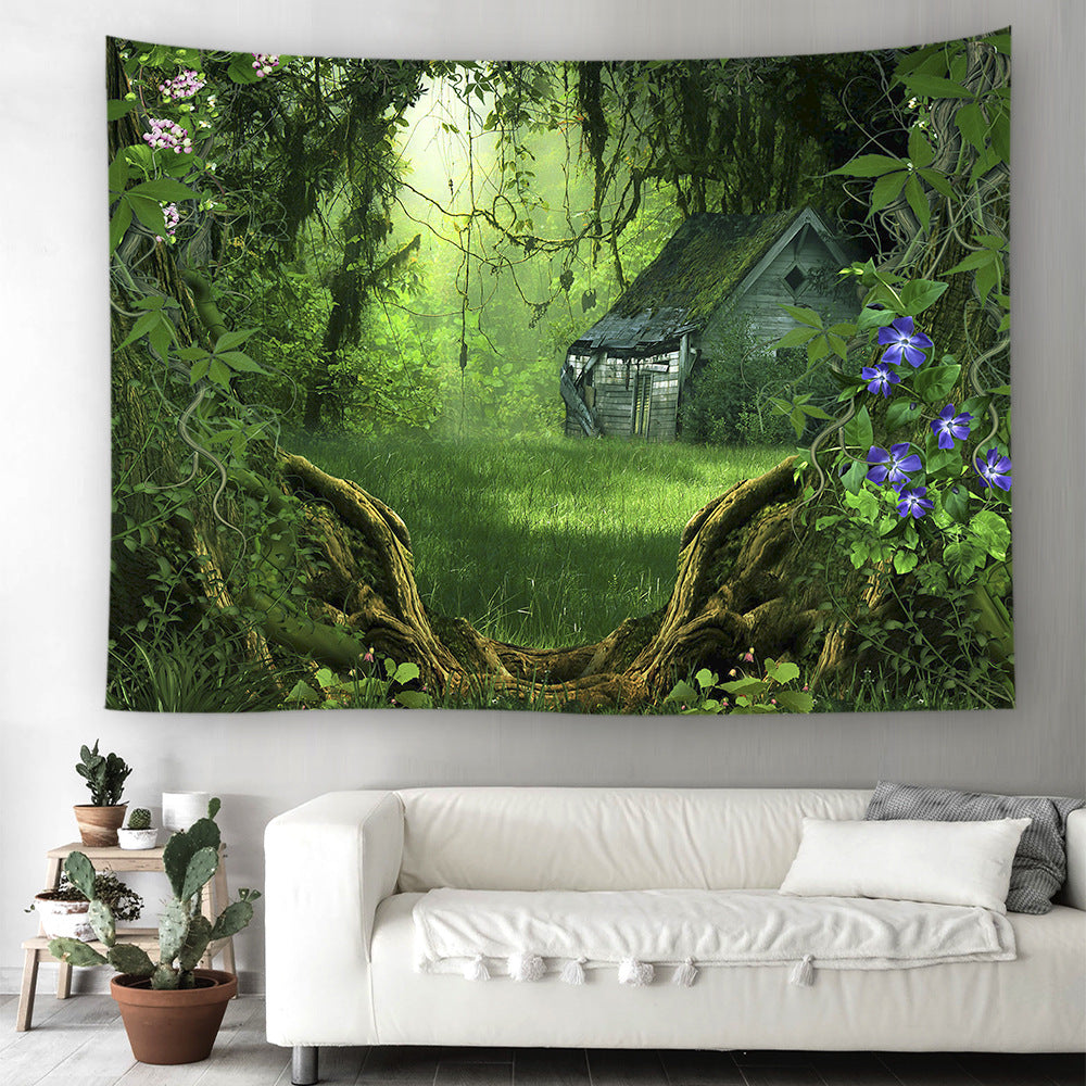 Forest Print Tapestry Beach Towel Blanket for Home and Outdoor