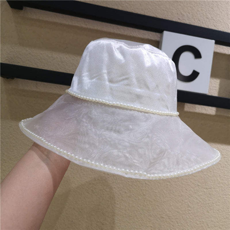 Spring And Summer Fashion Vintage Pearl Bucket Hat