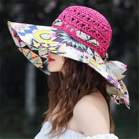 Bohemian Foldable Beach Sunscreen Straw Hat