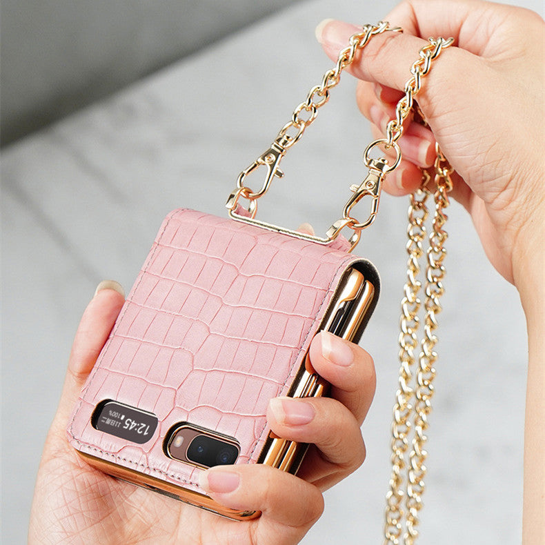 Corium Leather Makeup Diagonal Backpack Phone Case for Samsung Galaxy