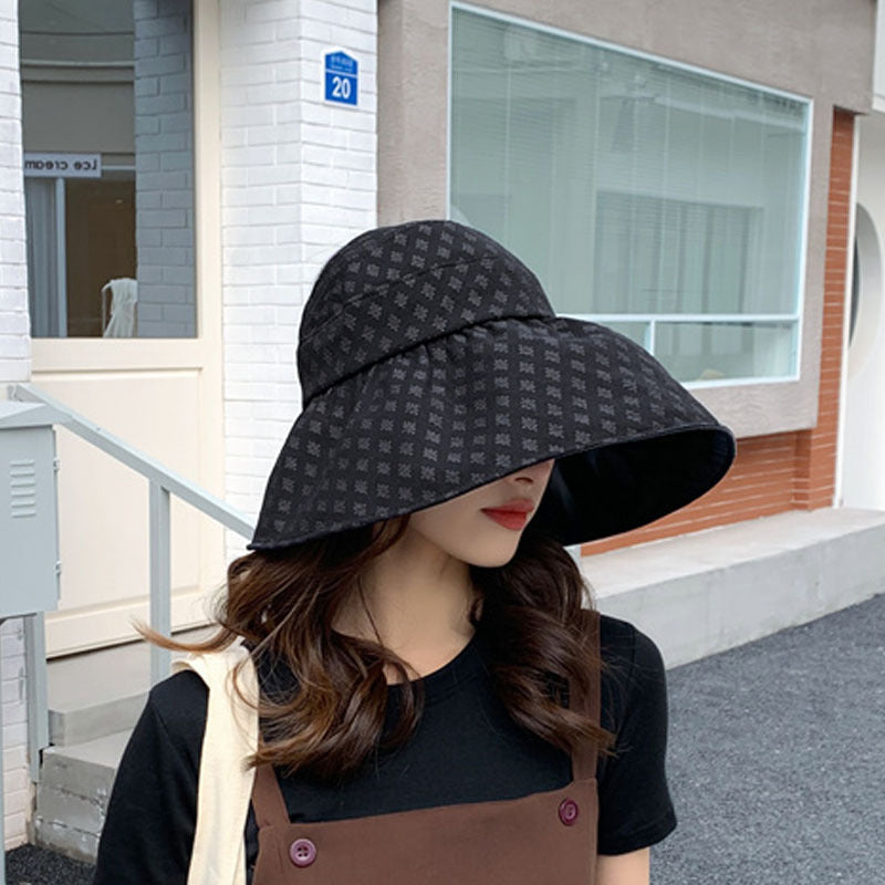 Empty Top Large Brim Sunshade Bucket Hat