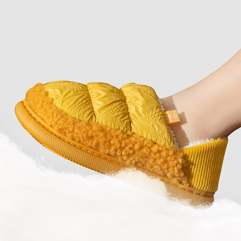 Winter Household Thick-Soled Wrapped Heel Plush Slippers