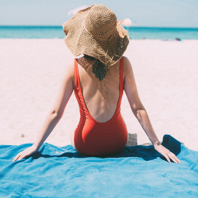 Seaside Fresh Folding Sunshade Straw Hat