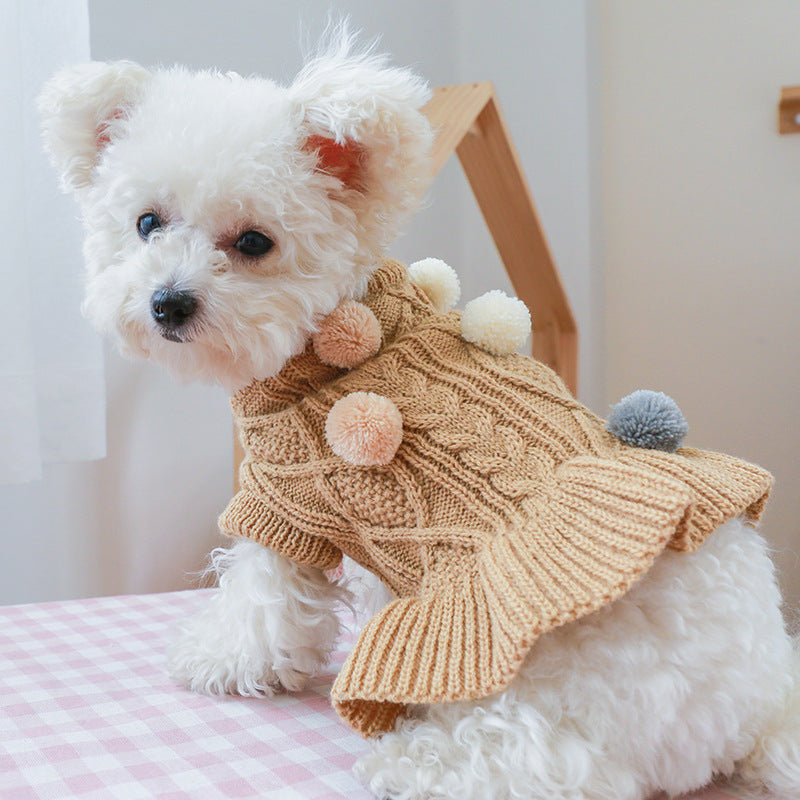 Warm Wool Knit Skirt For Dogs And Cats