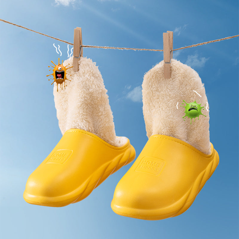 Winter Indoor And Outdoor Warm Waterproof Thick-Soled Anti-Skid Plush Shoes