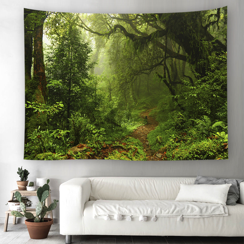 Forest Print Tapestry Beach Towel Blanket for Home and Outdoor