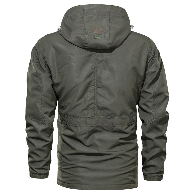 Men Windproof And Rainproof Multi-Pocket Jacket For Outdoor