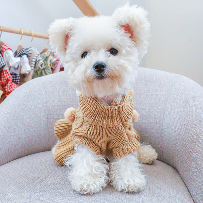 Warm Wool Knit Skirt For Dogs And Cats