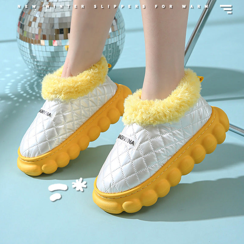 Trendy Street Warmth Thick-Soled Non-Slip Waterproof Plush Shoes