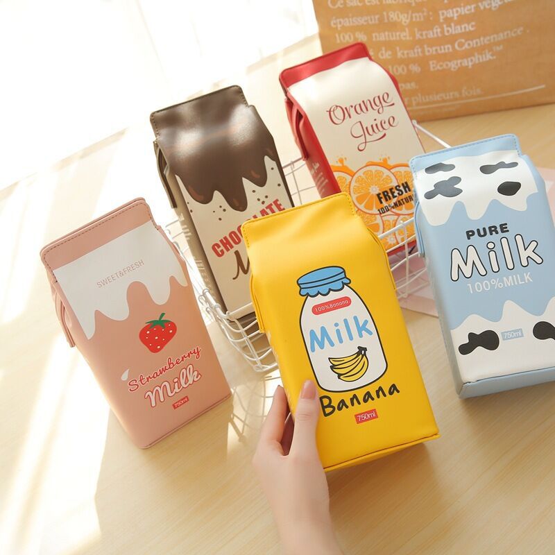 Creative Milk Box Shape Shoulder Bag