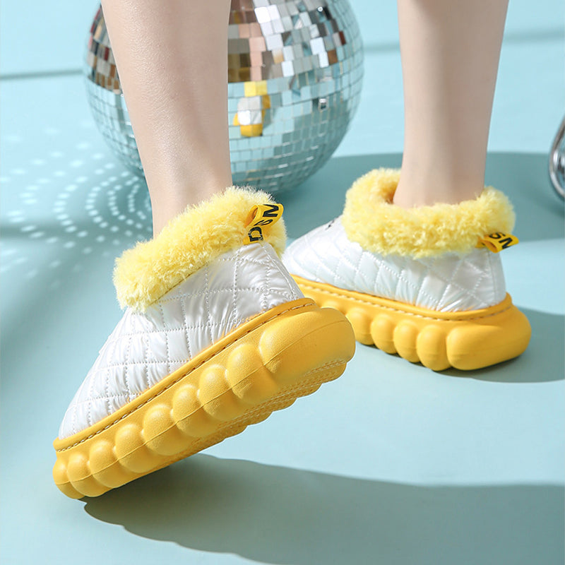 Trendy Street Warmth Thick-Soled Non-Slip Waterproof Plush Shoes