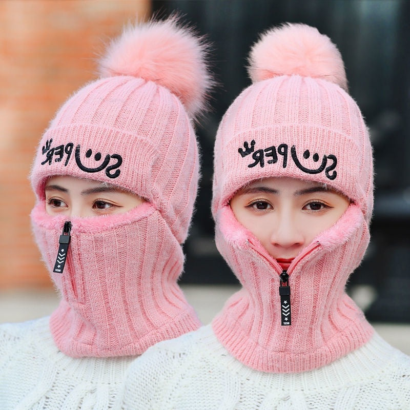 Ear Peotection Knitted Hat For Riding