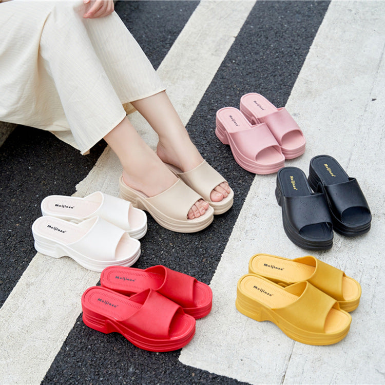 High Heel Slippers Platform Sandals For Street