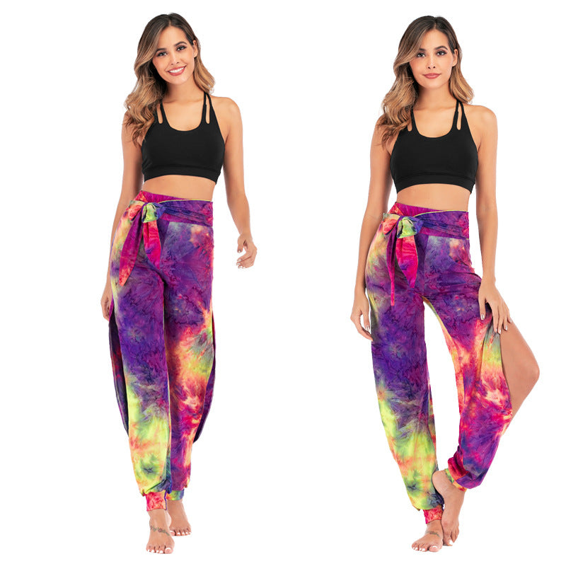 Casual High-Waist Tie-Dye Yoga Pants
