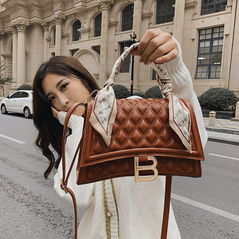 Ladies Casual Rhombus Quilted Bag Handbag Shoulder Bag