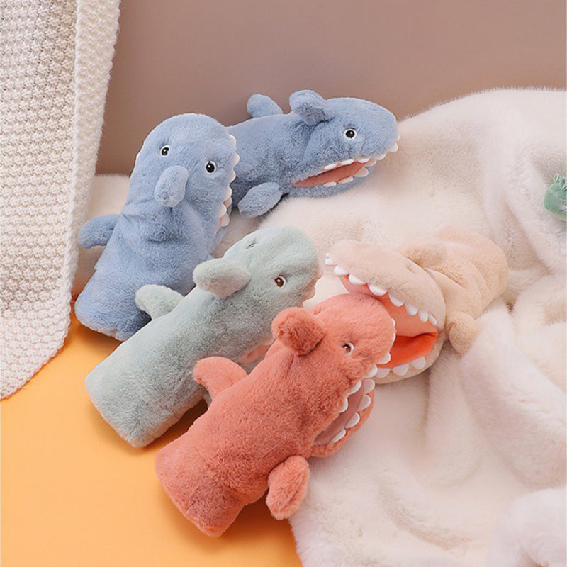 Faux Rabbit Fur Cute Cartoon Shark Warm Mittens
