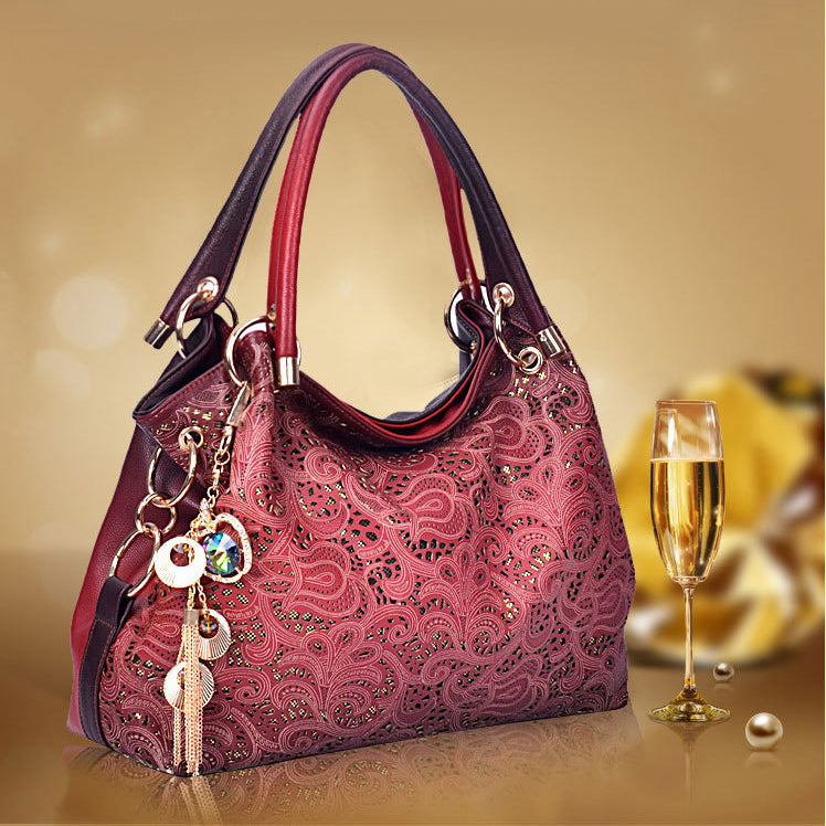 Fashion Hollow Carved Shoulder Bag Handbag
