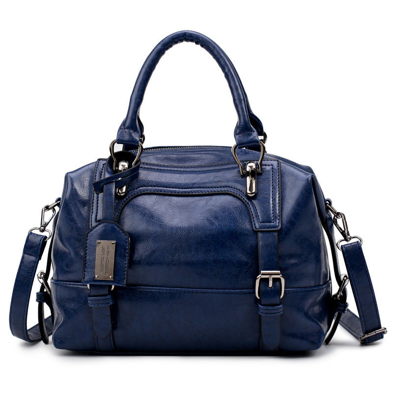 Crocodile Pattern Boston Pillow Bag Handbag For Travel and Daily