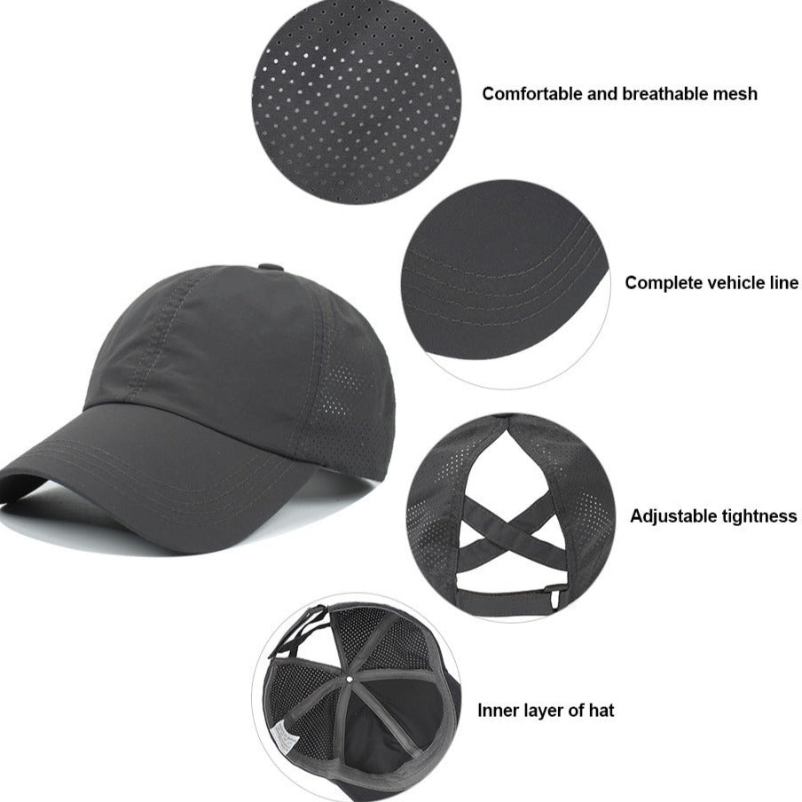 Breathable Sunshade Ponytail Baseball Cap