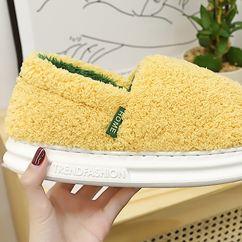 Winter Warm Household Thick-Soled Plush Slippers Women
