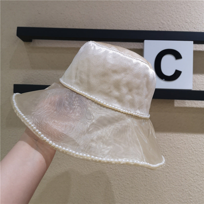 Spring And Summer Fashion Vintage Pearl Bucket Hat