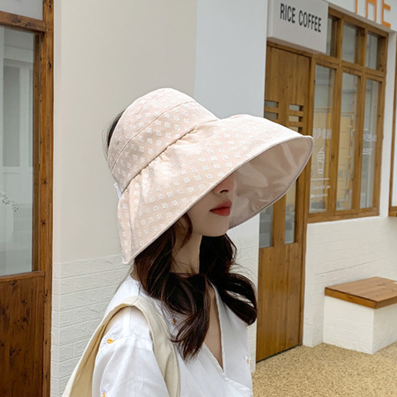 Empty Top Large Brim Sunshade Bucket Hat