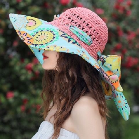 Bohemian Foldable Beach Sunscreen Straw Hat