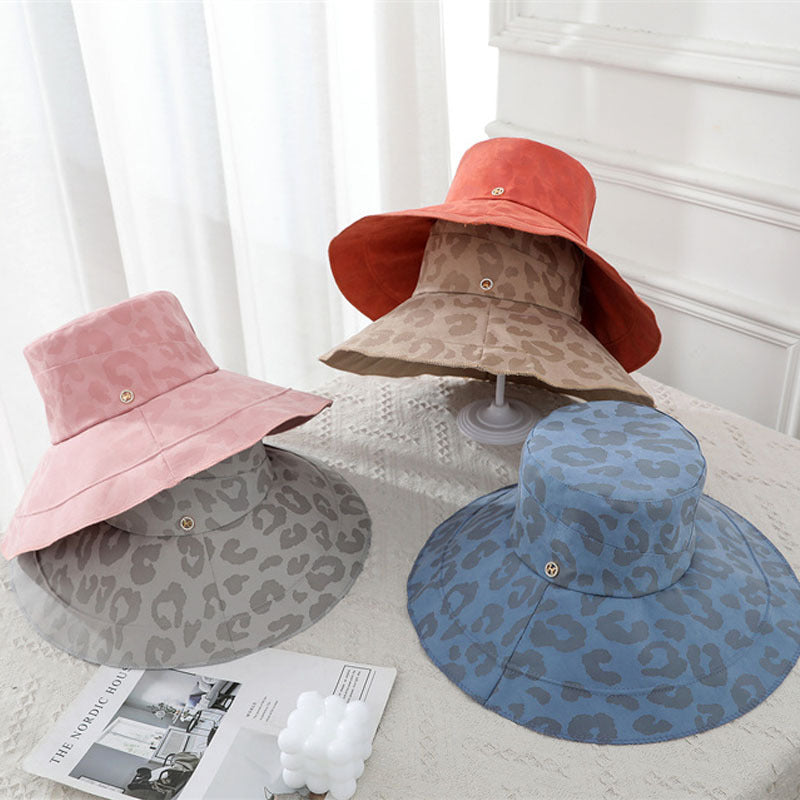 Leopard Print Fashion Sun Shade Bucket Hat