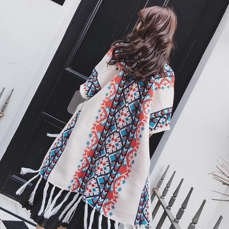 Tassel Printed Women Scarf Bohemian Shawl