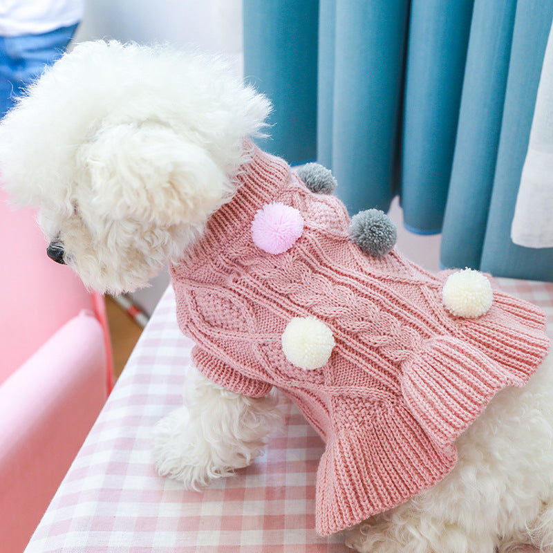 Warm Wool Knit Skirt For Dogs And Cats