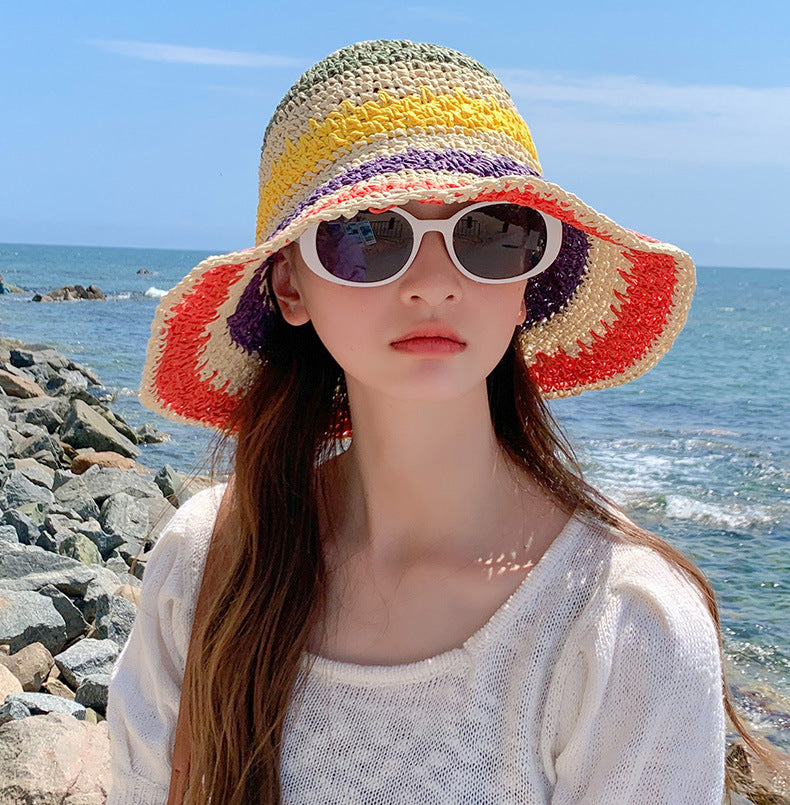 Bohemian Rainbow Shade Straw Hat