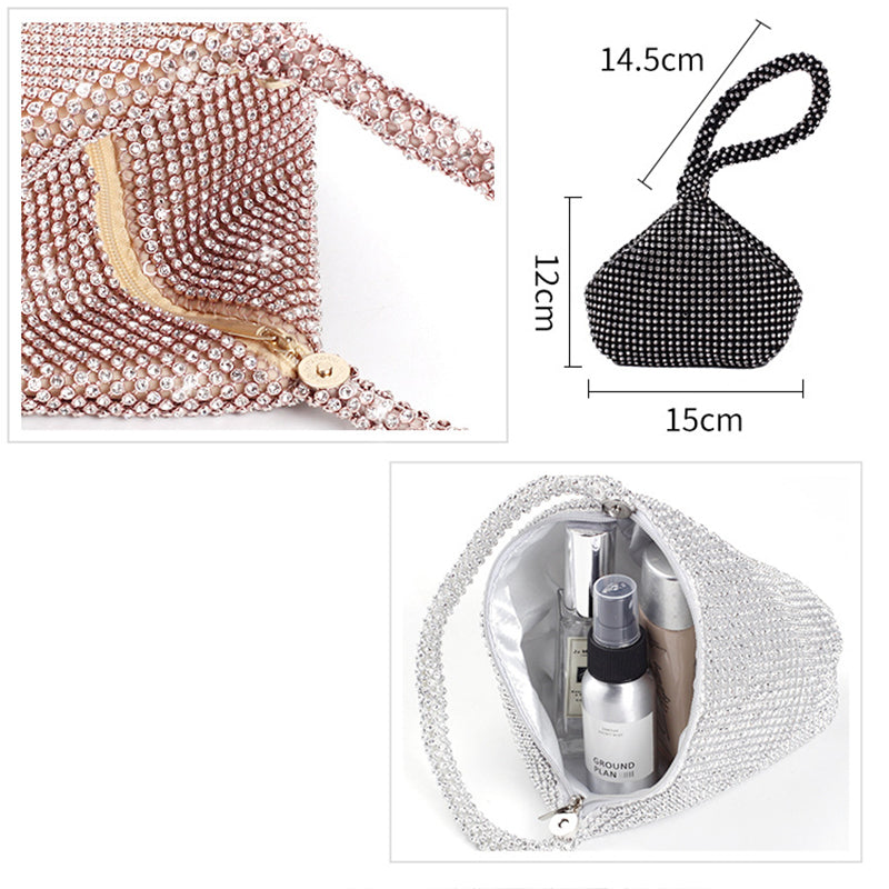 Fashionable Portable Rhinestone Mini Handbag Party Essential